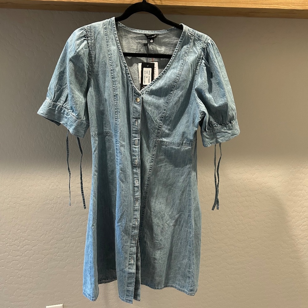 Blue denim like dress